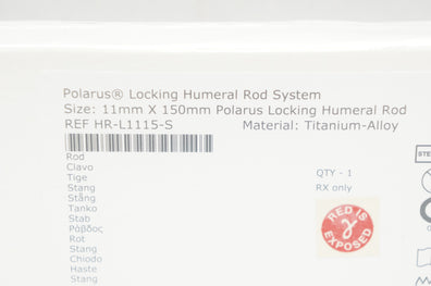 Acumed HR-L1115-S Polarus Locking Humeral Rod System 11mm x 150mm (x)